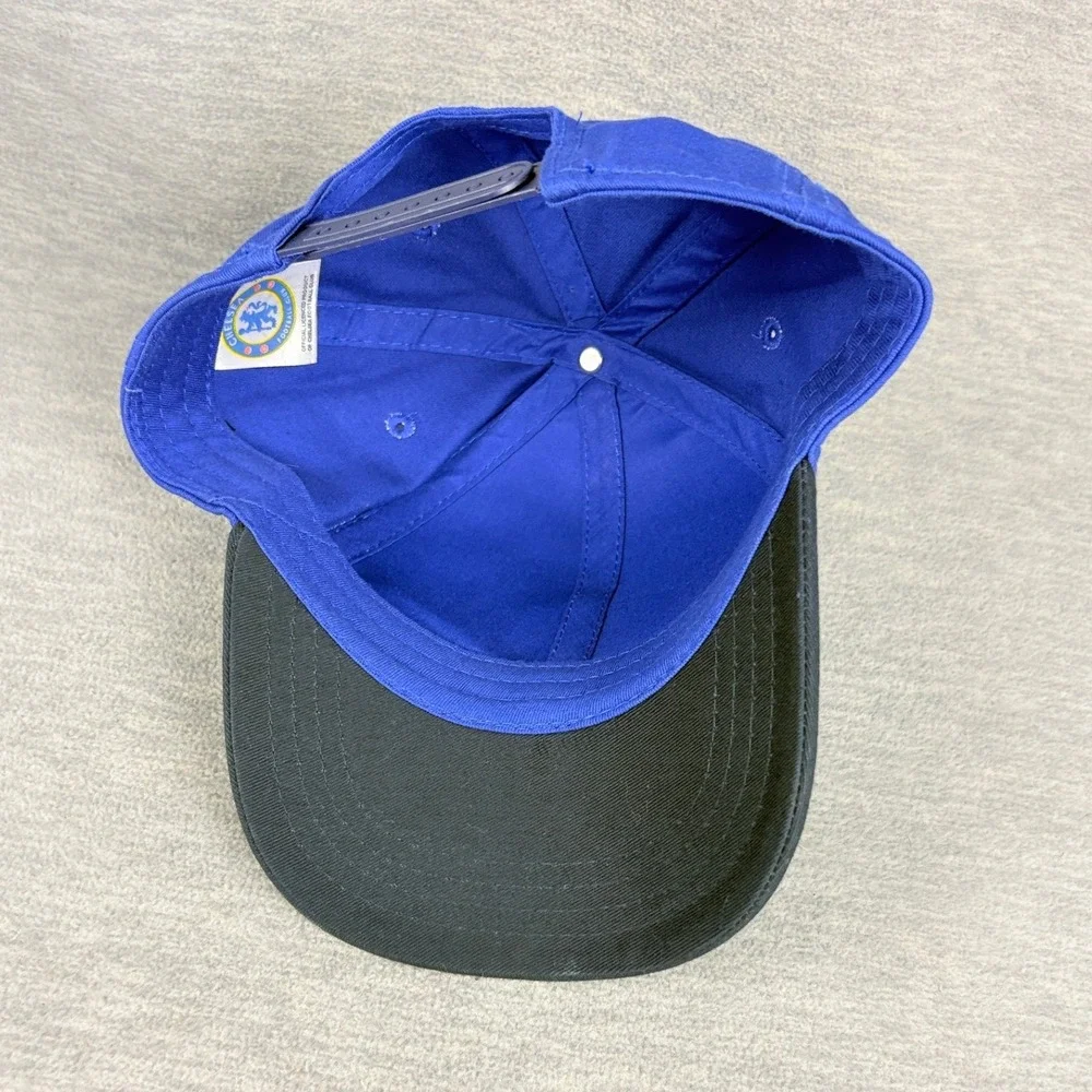 Chelsea FC Official Snapback Hat Junior Blue Black Embroidered Crest Soccer Cap